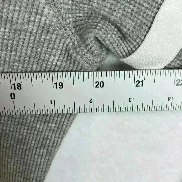 Express Sweater Gray Men’s Large 100% Cotton Waffle Knit Shawl Collar - Picture 7 of 8